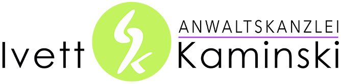 Logo Kancelaria Adwokackiej  Ivett Kaminski, specjalista od prawa rodzinnego, adwokat od prawa pracy, prawa transportowego i spedycyjnego w Dortmundzie